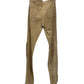 Christian Dior by John Galliano Runway Punk Bandage Gold Logo Plate Beige Suede Flare Trouser