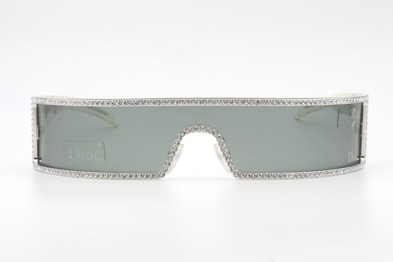 Christian Dior by John Galliano SWAROVSKI  Limited Edition silver Y2K punk sunglasses