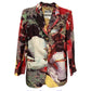 Moschino Couture 90s Runway Colorful Human Print Blazer Jacket