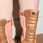 Walter Van Beirendonck Orange and Gold Y2K Futuristic Runway Boots