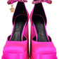 Versace Pink Silk Platform Heels