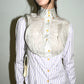 Vivienne Westwood Elegant Vintage 90s Purple Stripes Blouse