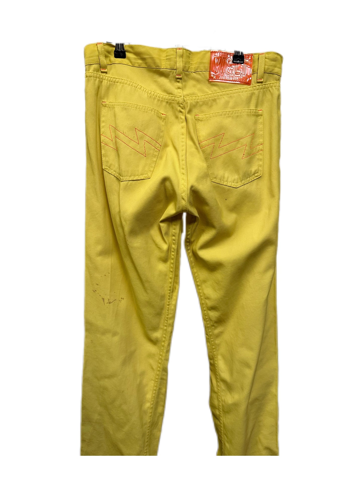 Walter Van Beirendonck Y2K Yellow Runway Trousers