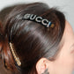 Gucci Black Diamond Logo Hair Clip