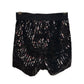 Junya Watanabe Comme Des Garcons Black Shiny Sequins Jersey Shorts