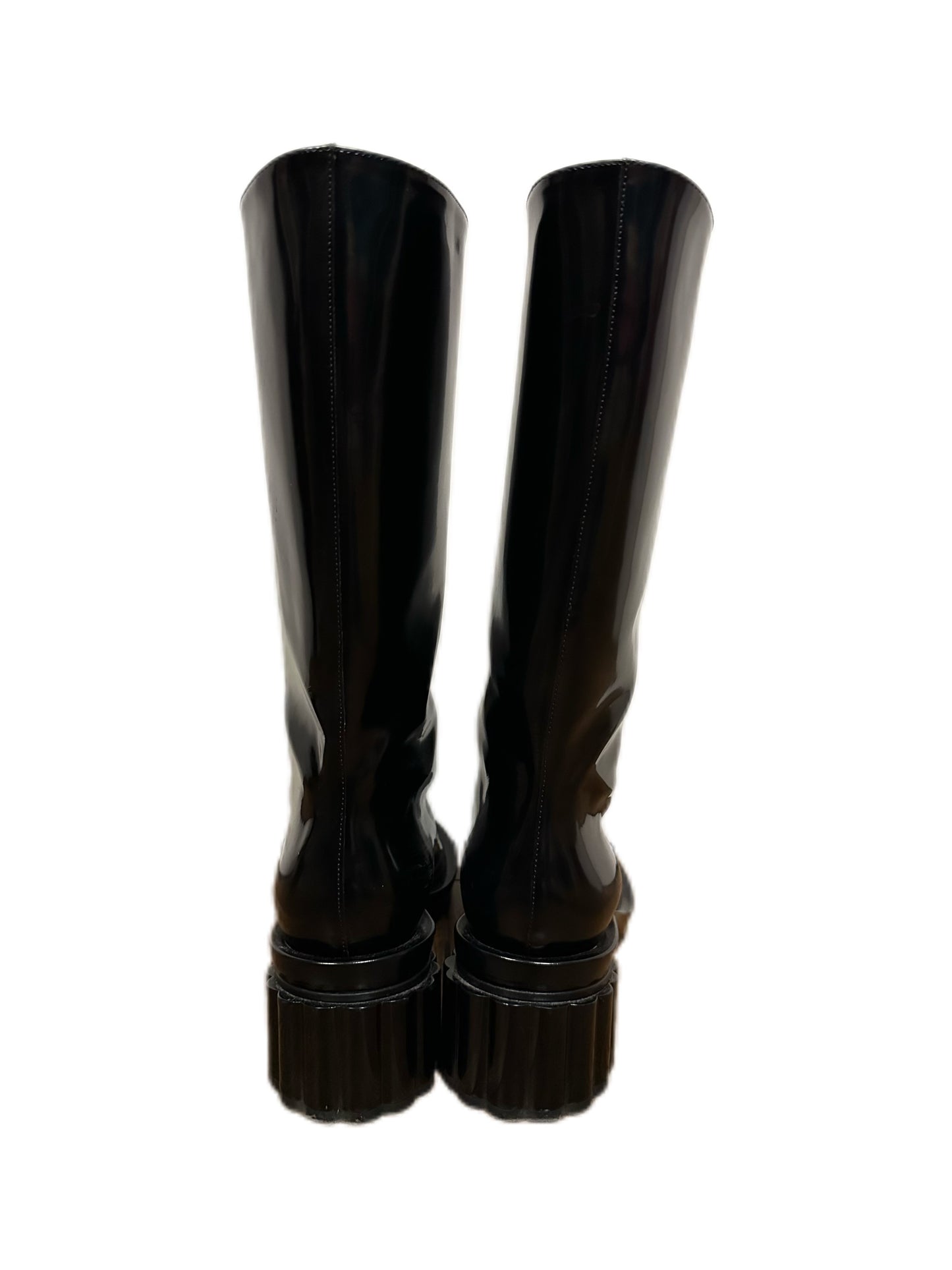 Simon Rocha Black Shiny High Boots