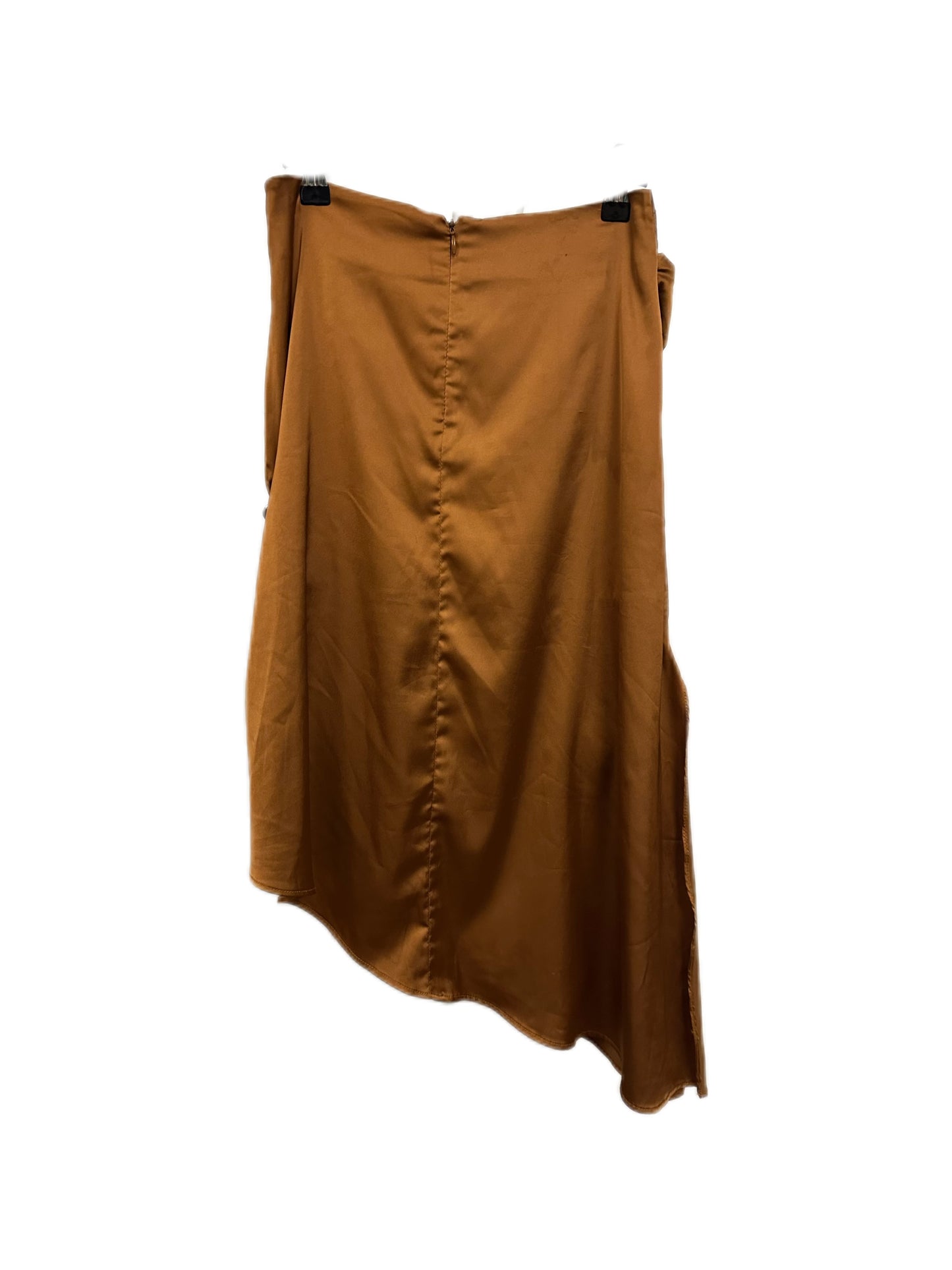 Versace Runway Bronze Silk Draping Skirt