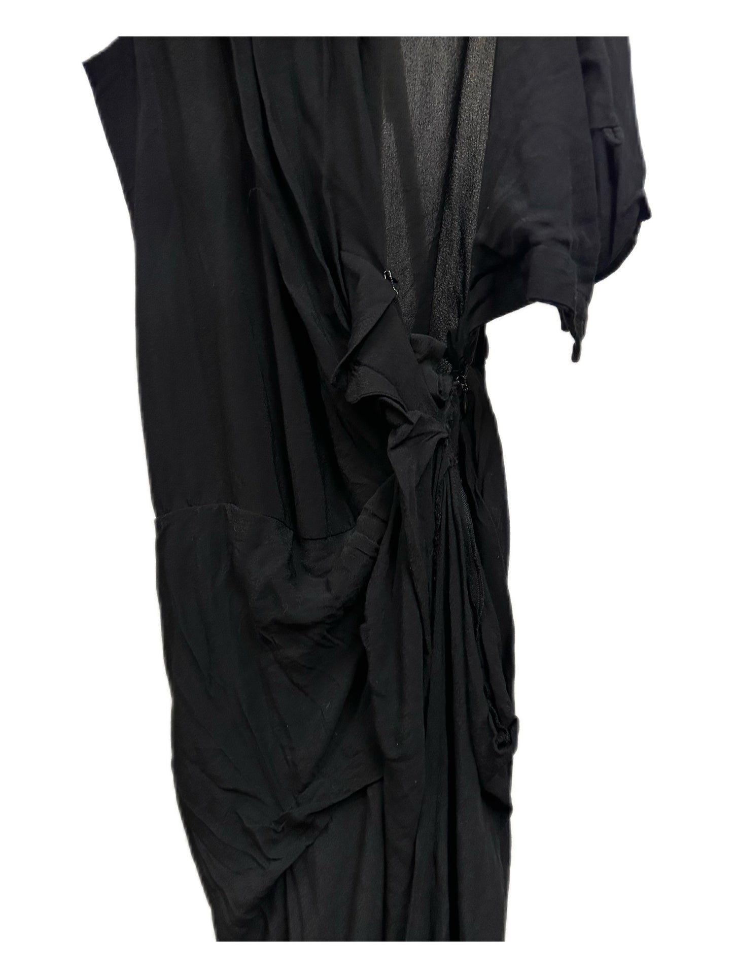 Vivienne Westwood Runway Black Drape Asymmetrical Maxi Dress