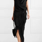 Vivienne Westwood Runway Black Drape Asymmetrical Maxi Dress