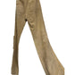 Christian Dior by John Galliano Runway Punk Bandage Gold Logo Plate Beige Suede Flare Trouser