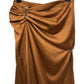 Versace Runway Bronze Silk Draping Skirt