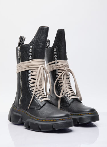 Rick Owens × Dr.Martens Black Soft Leather High Boots