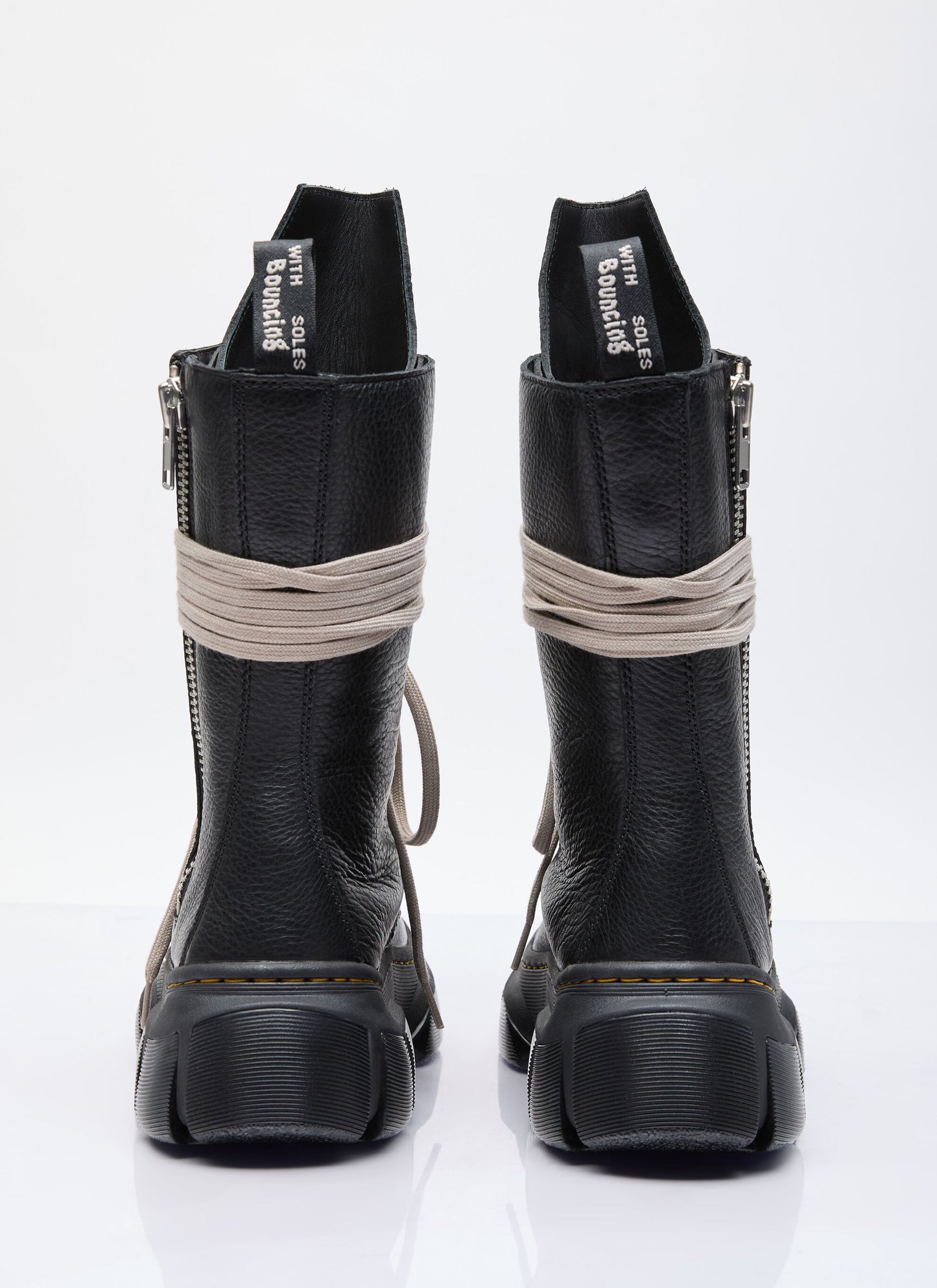 Rick Owens × Dr.Martens Black Soft Leather High Boots