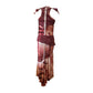 Jean Paul Gaultier Y2K Rare Goddess Print Maxi dress with Padded Shoulder Piece Set