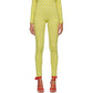 Off-White Yellow and Grey Bubble Check Knitted Leggings