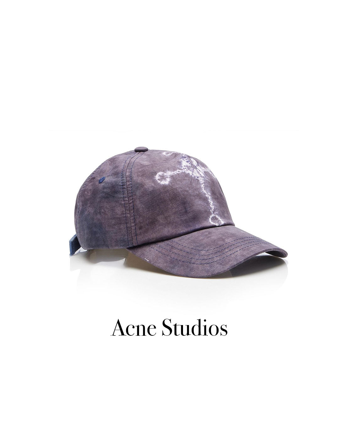 Acne Studios Tie Dye-Detail Grey Baseball Cap