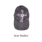 Acne Studios Tie Dye-Detail Grey Baseball Cap