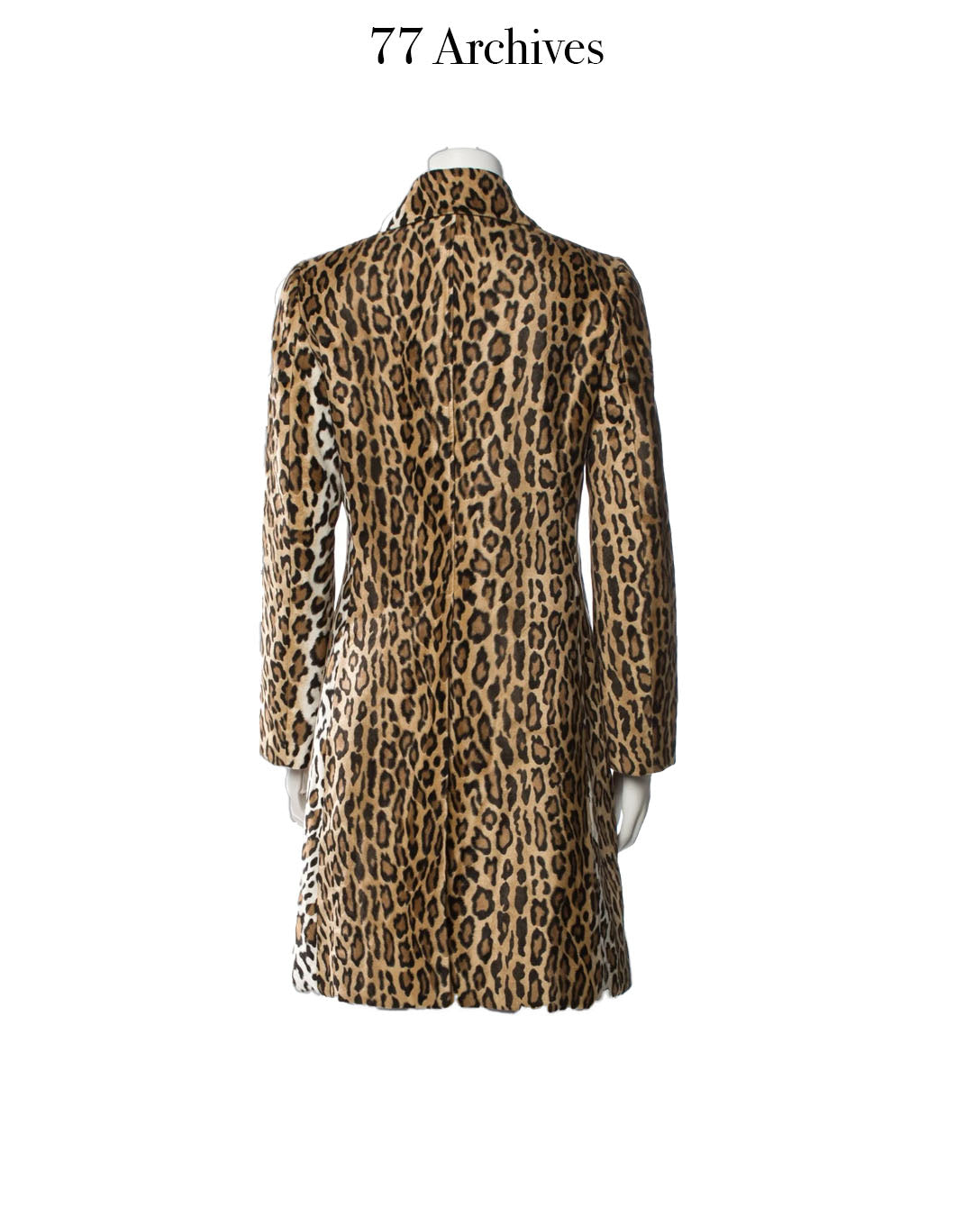 Moschino Leopard Print Short Fur Coat