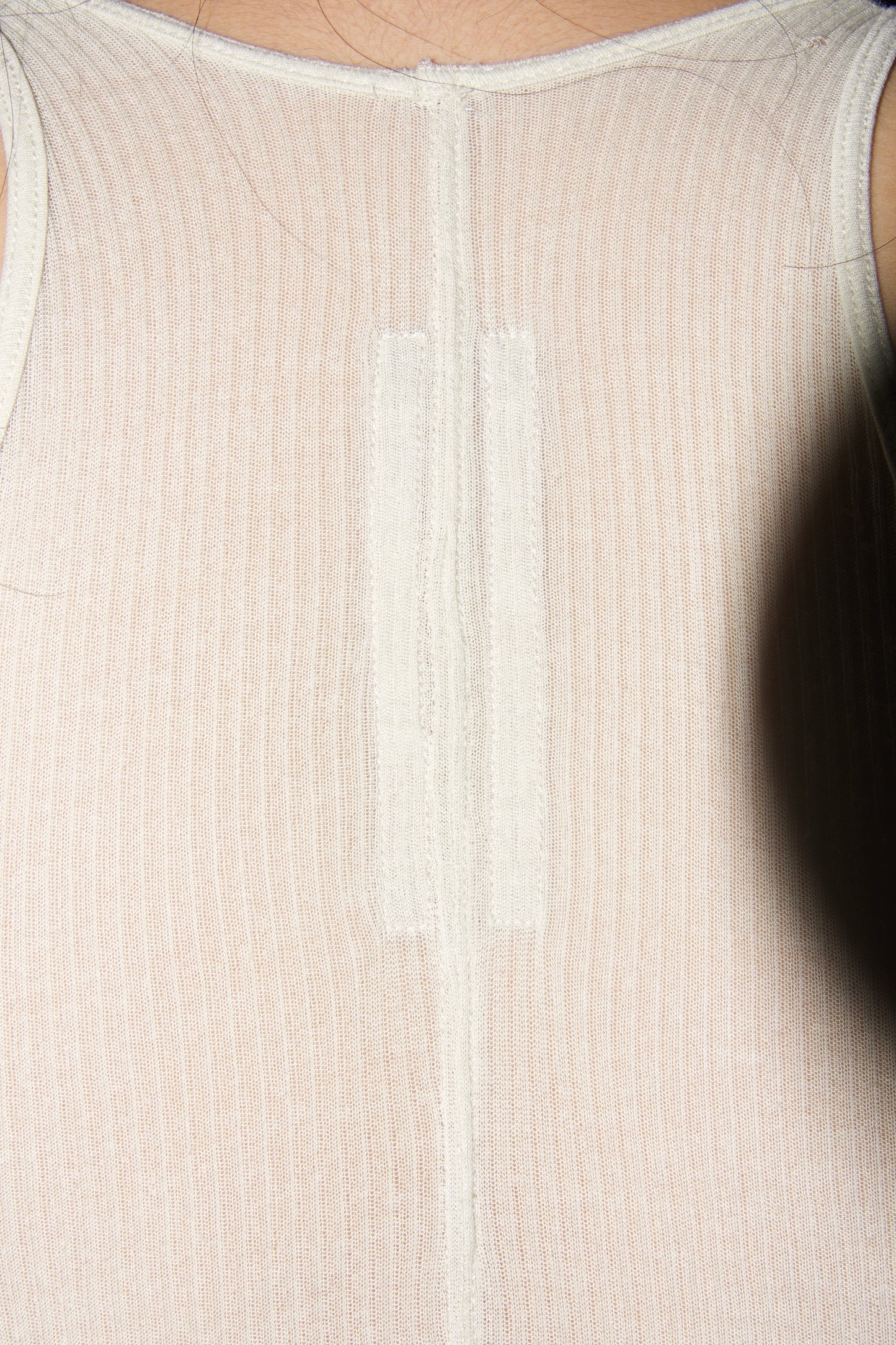 Rick Owens Cream Beige Draping Tank Top