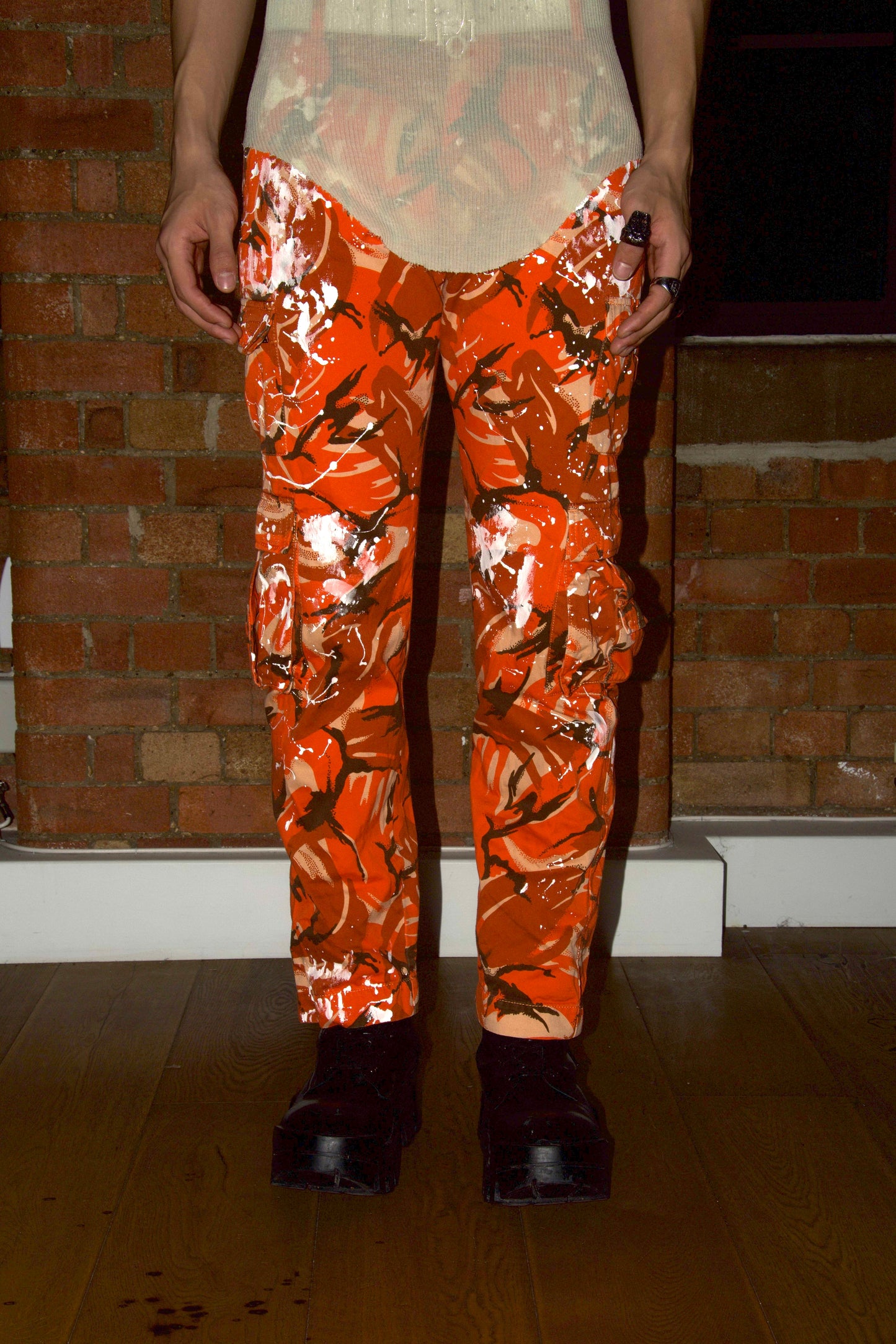 Martine Rose Camouflage-Printed Mid Rise Cargo Pants