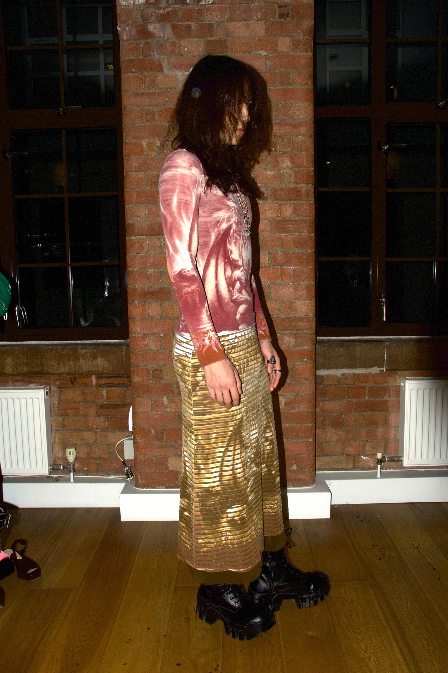 Jean Paul Gaultier Satan Spring Summer 2001 Y2K Brown Maxi Skirt