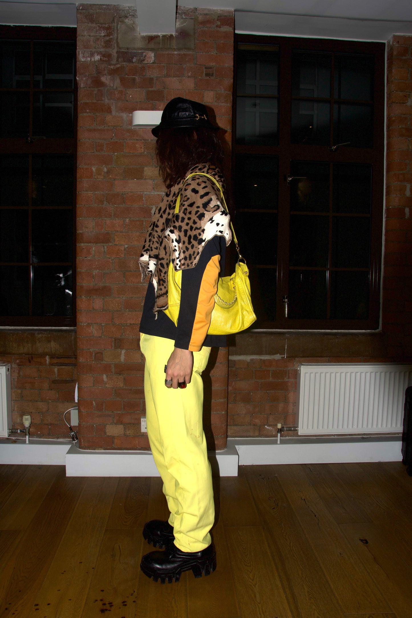 Walter Van Beirendonck Y2K Yellow Runway Trousers