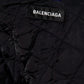 Balenciaga Men's Red and Navy Colour Block Down Ski Bomber Jacket