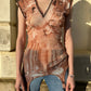 Jean Paul Gaultier Vintage Ballerina Print Mesh Tank Top Dress