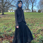 jean Paul Gaultier 90s vintage Balck Ruffles Ballet Cotton Maxi Skirt