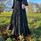 jean Paul Gaultier 90s vintage Balck Ruffles Ballet Cotton Maxi Skirt