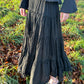 jean Paul Gaultier 90s vintage Balck Ruffles Ballet Cotton Maxi Skirt