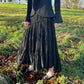 jean Paul Gaultier 90s vintage Balck Ruffles Ballet Cotton Maxi Skirt