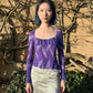 Gianni Versace Y2K Iconic Purple Silk Top