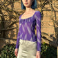 Gianni Versace Y2K Iconic Purple Silk Top