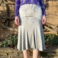 Dolce & Gabanna Silver Silk Skirt