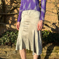 Dolce & Gabanna Silver Silk Skirt