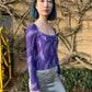 Gianni Versace Y2K Iconic Purple Silk Top