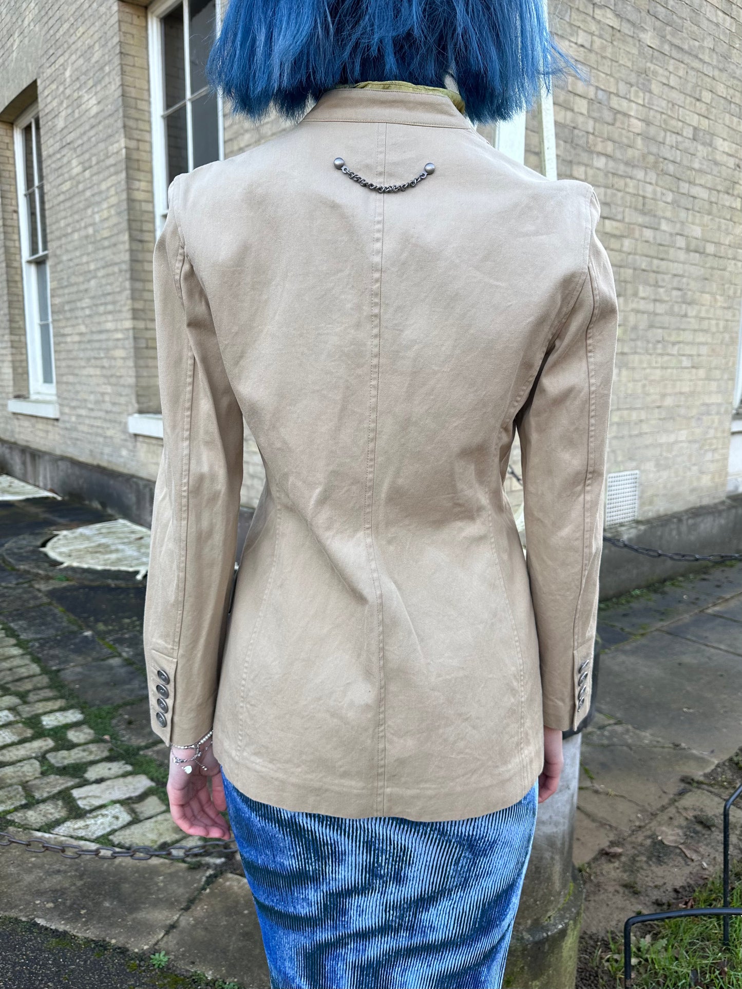 Jean Paul Gaultier Vintage Beige Cotton Blazer Jacket