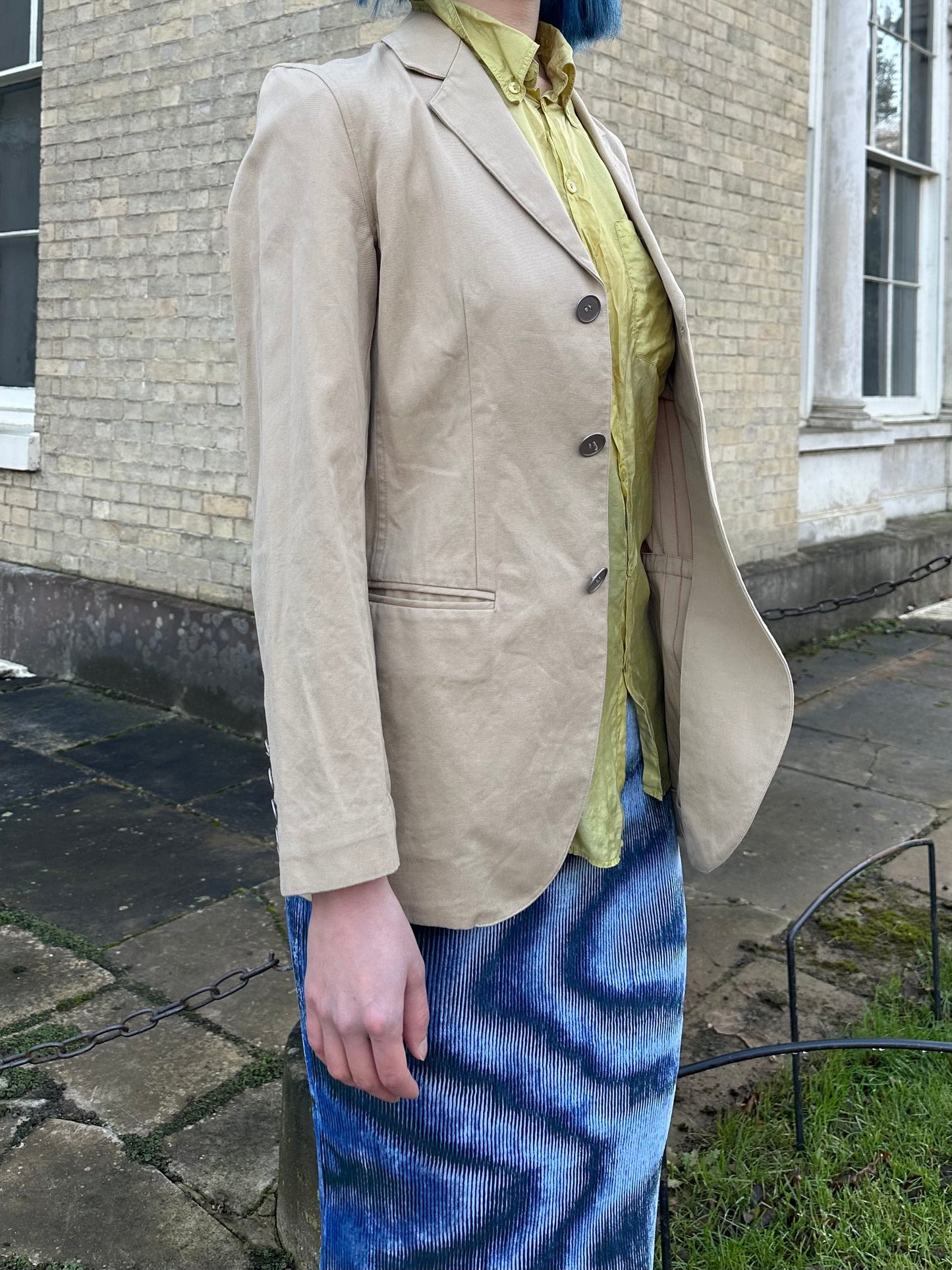 Jean Paul Gaultier Vintage Beige Cotton Blazer Jacket