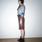 Christian Dior by John Galliano Denim Y2K Punk Print Double Zipper Jacket