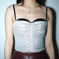 Dolce & Gabanna Y2K Runway Silver Jersey Corset