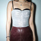 Dolce & Gabanna Y2K Runway Silver Jersey Corset