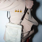 Jean Paul Gaultier Vintage Y2K White Embossed Dragon Horse Hair Cross Body Leather Bag