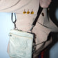 Jean Paul Gaultier Vintage Y2K White Embossed Dragon Horse Hair Cross Body Leather Bag