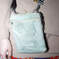 Jean Paul Gaultier Vintage Y2K White Embossed Dragon Horse Hair Cross Body Leather Bag