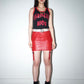 Christian Dior by John Galliano Y2K 2002 Red and Black Gothic Punk Letters Runway Tank Top