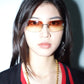 Chanel Y2K Vintage Gradient Brown Diamonds Sunglasses