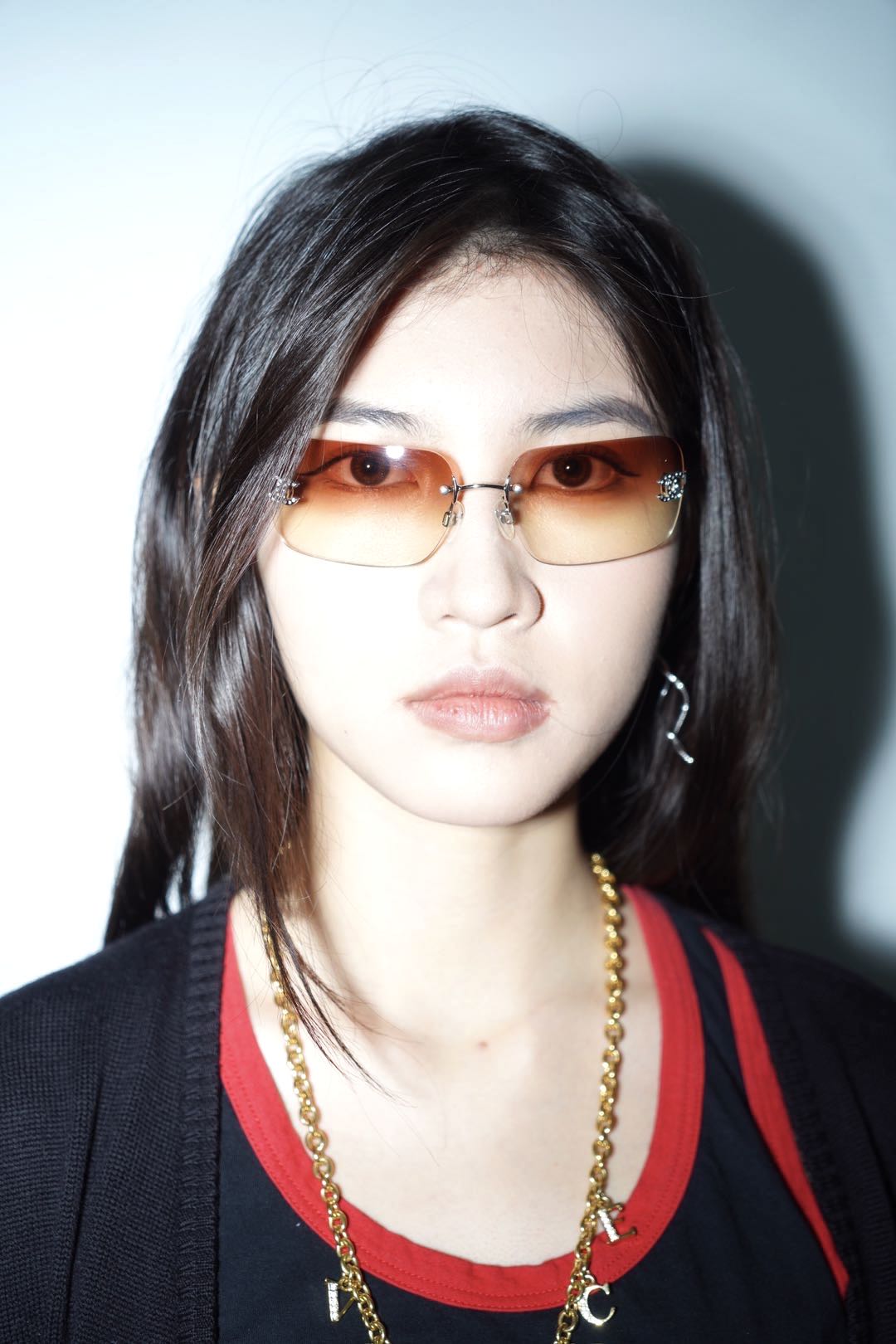 Chanel Y2K Vintage Gradient Brown Diamonds Sunglasses