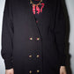 Gianni Versace 90s Vintage Classic Black Wool Cardigan