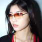 Chanel Y2K Vintage Gradient Brown Diamonds Sunglasses